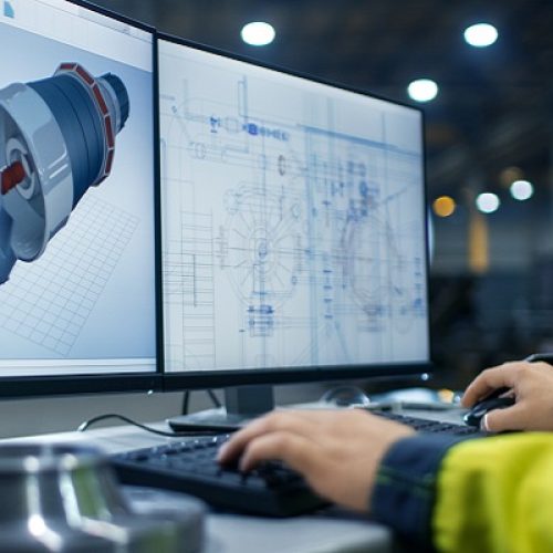 Inside,The,Heavy,Industry,Factory,Close-up,Footage,Of,Industrial,Engineer's